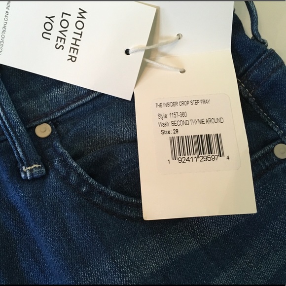 Mother Insider Crop Step Fray Hem, Second Thyme Around, Stretch Jeans - Picture 11 of 15